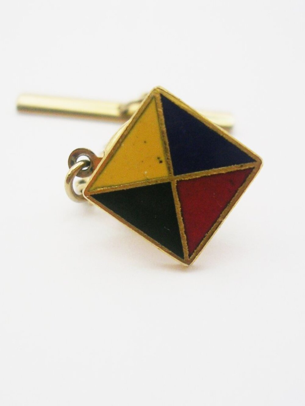 Nautical Maritime Zulu Flag Tie Tack Pin Letter Z vintage Necktie Holder